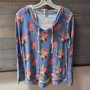 Kirra Floral Pullover Hooded Top